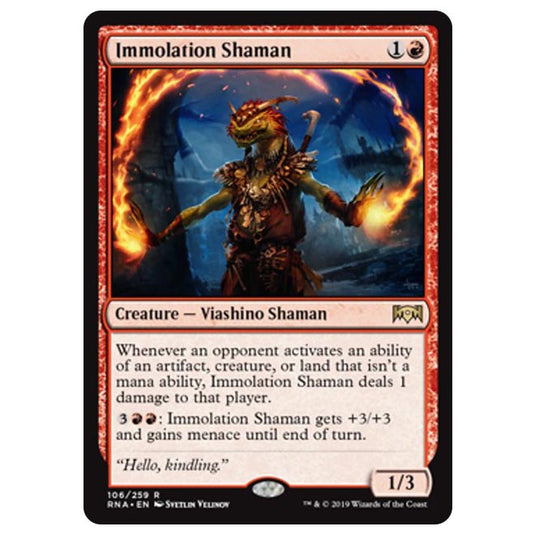 Magic The Gathering - Ravnica Allegiance - Immolation Shaman - 106/259