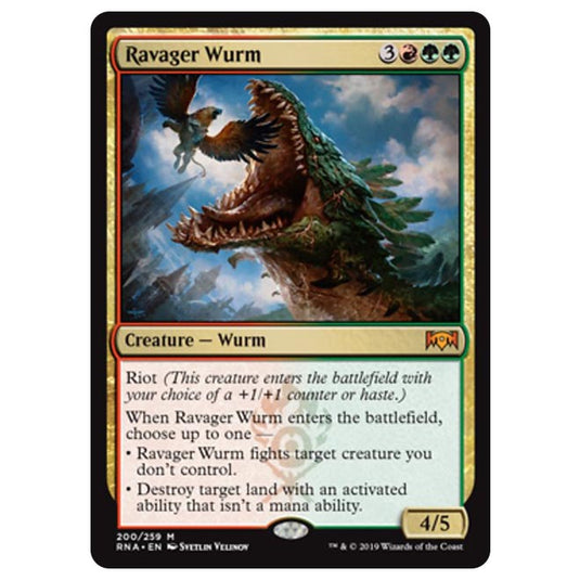 Magic The Gathering - Ravnica Allegiance - Ravager Wurm - 200/259