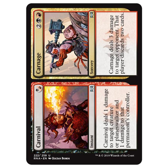 Magic The Gathering - Ravnica Allegiance - Carnival // Carnage - 222/259