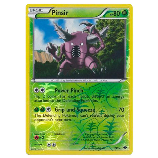 Pokemon - Black & White - Next Destinies - (Reverse Holo) Pinsir 1/99