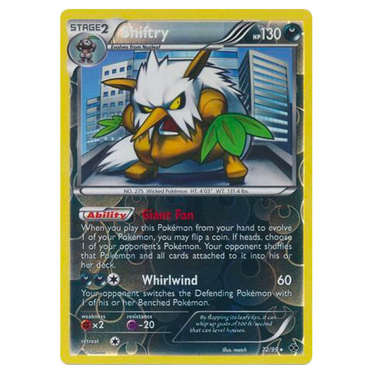 Pokemon - Black & White - Next Destinies - (Reverse Holo) Shiftry 72/99