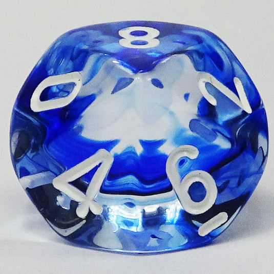 Chessex - Signature 16mm D10 - Nebula - Dark Blue with White