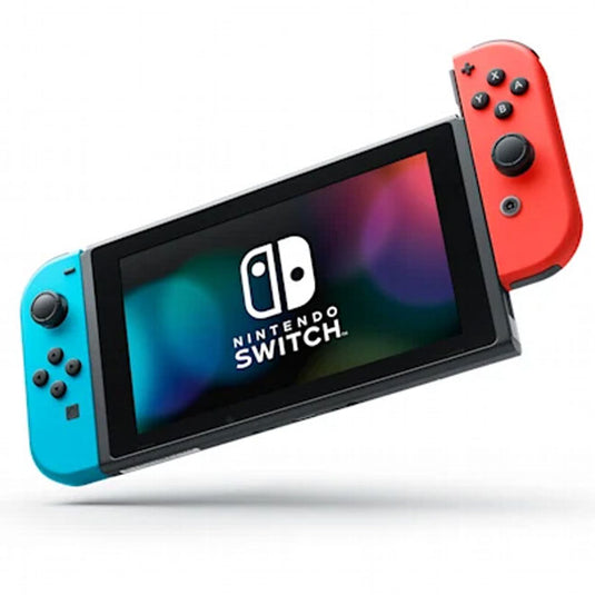 Nintendo Switch with Neon Blue / Neon Red Joy-Con Controllers