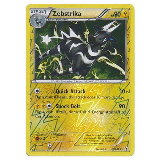 Pokemon - Black & White - Noble Victories - (Reverse Holo) - Zebstrika 36/101