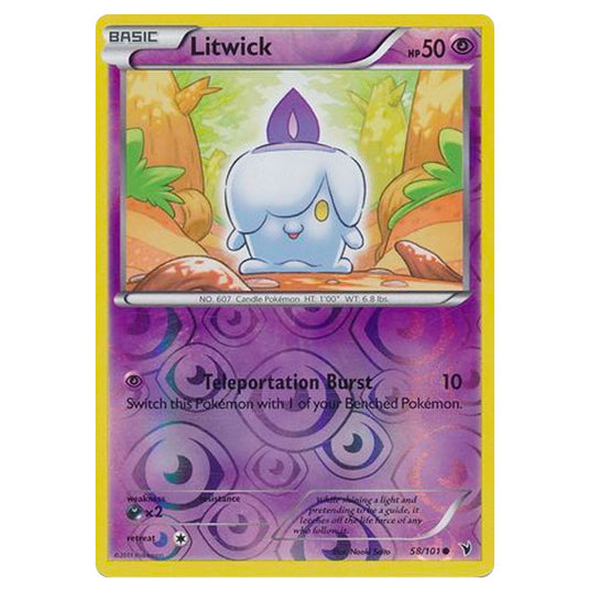 Pokemon - Black & White - Noble Victories - (Reverse Holo) - Litwick 58/101