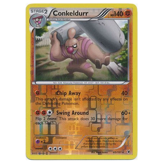 Pokemon - Black & White - Noble Victories - (Reverse Holo) - Conkeldurr 65/101