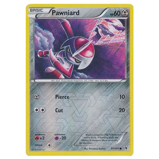 Pokemon - Black & White - Noble Victories - (Reverse Holo) - Pawniard 81/101