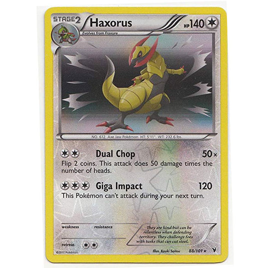 Pokemon - Black & White - Noble Victories - (Reverse Holo) - Haxorus 88/101