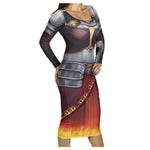 Magic the Gathering - Chandra Long Sleeved Dress-Small