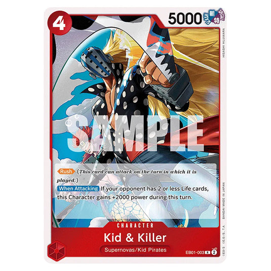 One Piece - Memorial Collection - Kid & Killer (Rare) - EB01-003