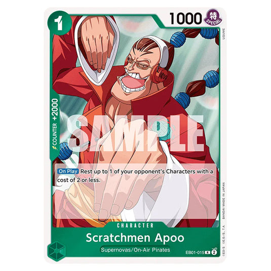 One Piece - Memorial Collection - Scratchmen Apoo (Rare) - EB01-015