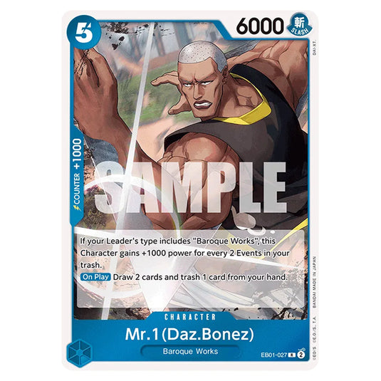 One Piece - Memorial Collection - Mr.1(Daz.Bonez) (Rare) - EB01-027