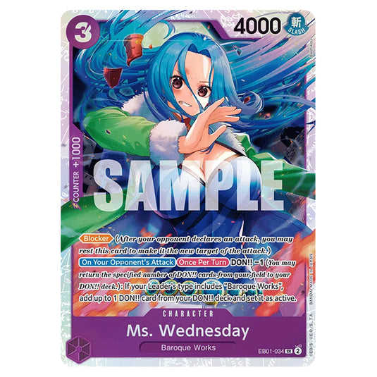 One Piece - Memorial Collection - Ms. Wednesday (Super Rare) - EB01-034