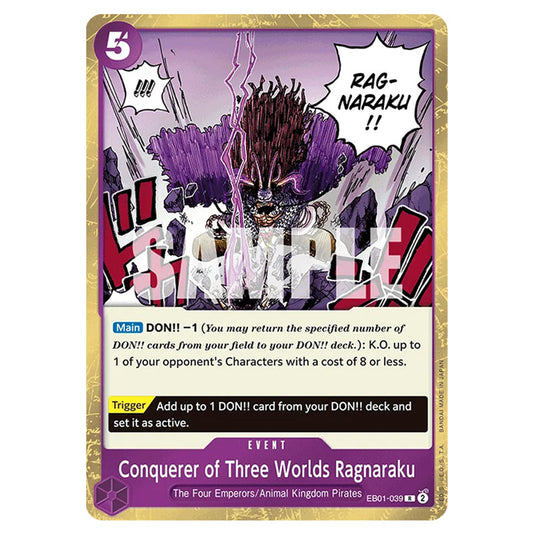 One Piece - Memorial Collection - Conquerer of Three Worlds Ragnaraku (Rare) - EB01-039