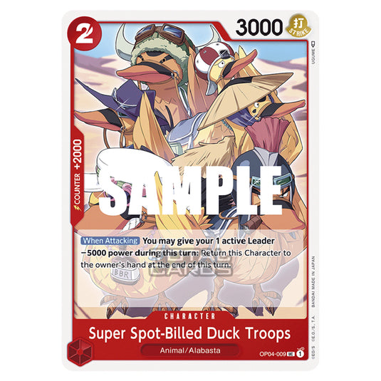 One Piece - Kingdoms of Intrigue - Super Spot-Billed Duck Troops (Uncommon) - OP04-009