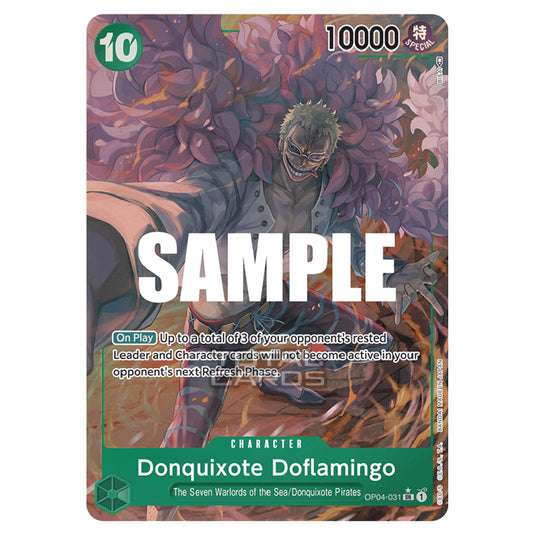 One Piece - Kingdoms of Intrigue - Donquixote Doflamingo (Super Rare) - OP04-031a