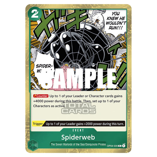 One Piece - Kingdoms of Intrigue - Spiderweb (Rare) - OP04-035 One Piece - Kingdoms of Intrigue - Spiderweb (Rare) - OP04-035