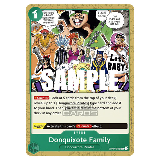 One Piece - Kingdoms of Intrigue - Donquixote Family (Common) - OP04-036