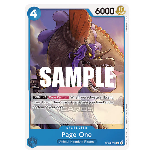 one piece card game page one One Piece - Kingdoms of Intrigue - Page One (Uncommon)