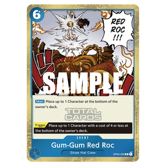 One Piece - Kingdoms of Intrigue - Gum-Gum Red Roc (Rare) - OP04-056