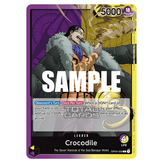 One Piece - Kingdoms of Intrigue - Crocodile (Leader) - OP04-058