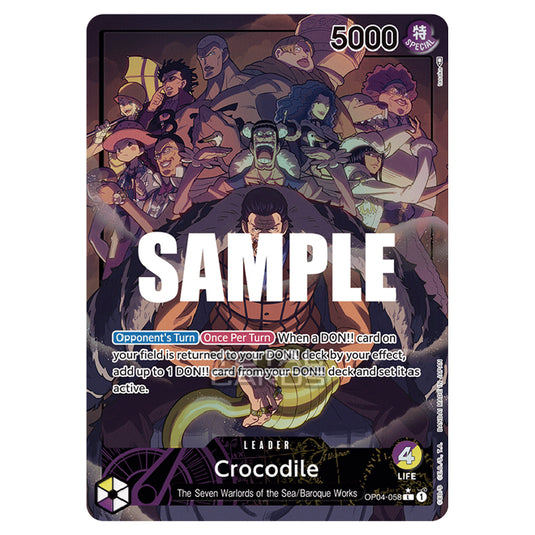 One Piece - Kingdoms of Intrigue - Crocodile (Leader) - OP04-058a