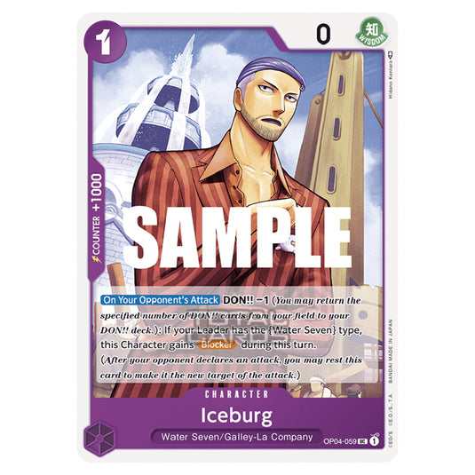 One Piece - Kingdoms of Intrigue - Iceburg (Uncommon) - OP04-059