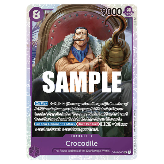 One Piece - Kingdoms of Intrigue - Crocodile (Super Rare) - OP04-060