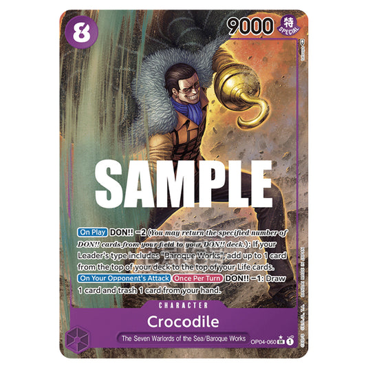 One Piece - Kingdoms of Intrigue - Crocodile (Super Rare) - OP04-060a