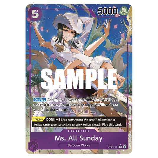 One Piece - Wings of the Captain - Ms. All Sunday (Special Card) - OP04-064a