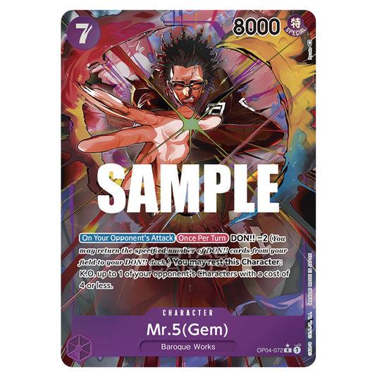 One Piece - Kingdoms of Intrigue - Mr.5(Gem) (Rare) - OP04-072a