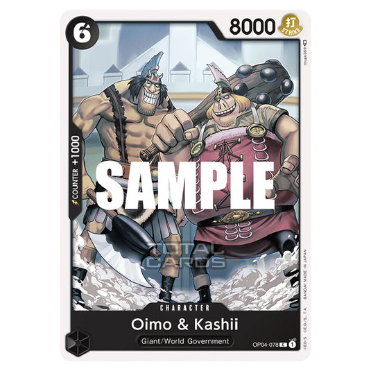 One Piece - Kingdoms of Intrigue - Oimo & Kashii (Common) - OP04-078