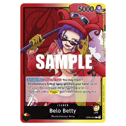 One Piece - Awakening of the New Era - Belo Betty (Leader) - OP05-002a