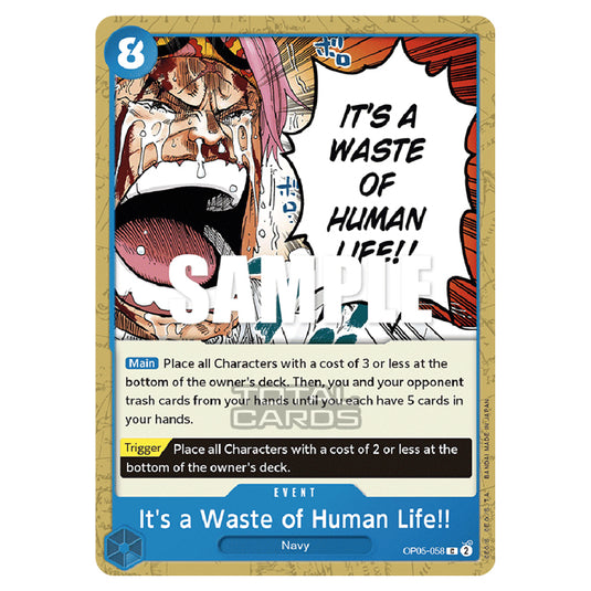 One Piece - Awakening of the New Era - It's a Waste of Human Life!! (Common) - OP05-058