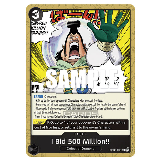 One Piece - Awakening of the New Era - I Bid 500 Million!! (Uncommon) - OP05-096