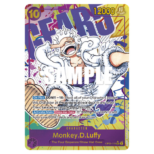 One Piece - Awakening of the New Era - Monkey.D.Luffy (Secret Rare) - OP05-119b