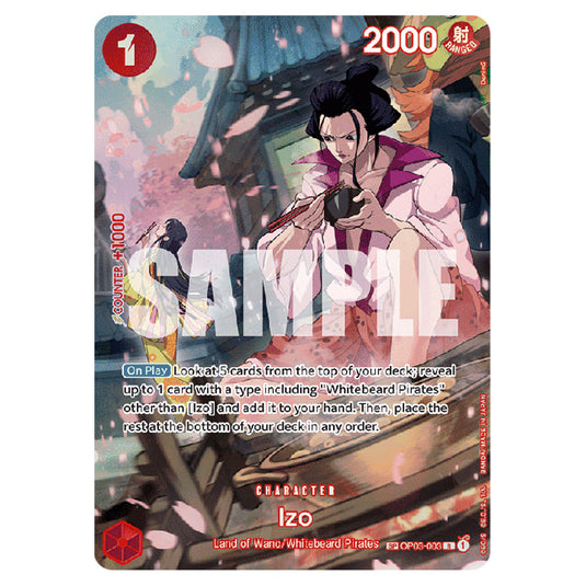 Izo OP03-003-(OP07) card from the One Piece set 500 Years in the Future