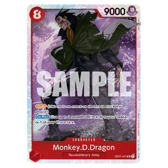 Monkey.D.Dragon OP07-015 card from the One Piece set 500 Years in the Future