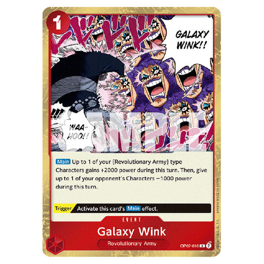 Galaxy Wink OP07-016 card from the One Piece set 500 Years in the Future