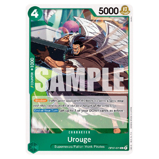 Urouge OP07-021 card from the One Piece set 500 Years in the Future