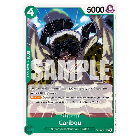 Caribou OP07-023 card from the One Piece set 500 Years in the Future