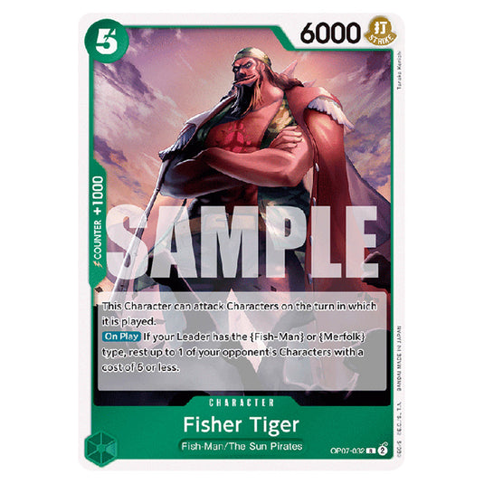 Fisher Tiger OP07-032 card from the One Piece set 500 Years in the Future