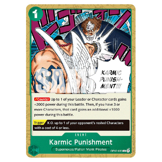 Karmic Punishment OP07-035 card from the One Piece set 500 Years in the Future