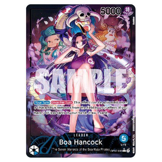 Boa Hancock OP07-038a card from the One Piece set 500 Years in the Future