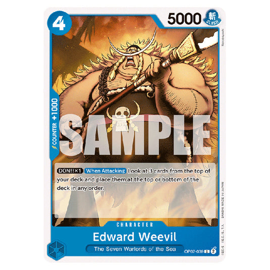 Edward Weevil OP07-039 card from the One Piece set 500 Years in the Future