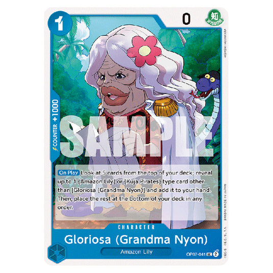 Gloriosa (Grandma Nyon) OP07-041 card from the One Piece set 500 Years in the Future