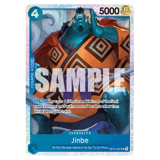 Jinbe OP07-045 card from the One Piece set 500 Years in the Future