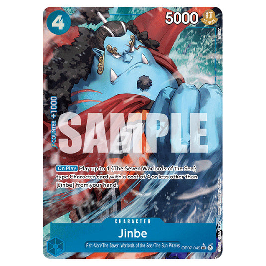 Jinbe OP07-045a card from the One Piece set 500 Years in the Future