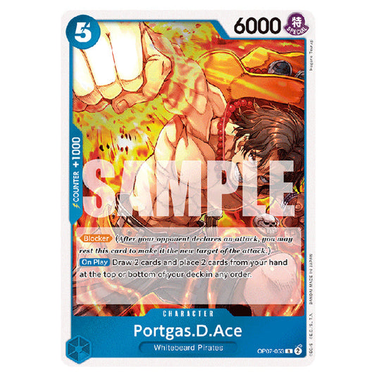 Portgas.D.Ace OP07-053 card from the One Piece set 500 Years in the Future