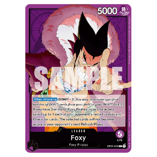 Foxy OP07-059 card from the One Piece set 500 Years in the Future